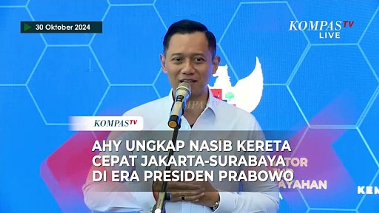 AHY Ungkap Nasib Kereta Cepat Jakarta-Surabaya di Era Presiden Prabowo