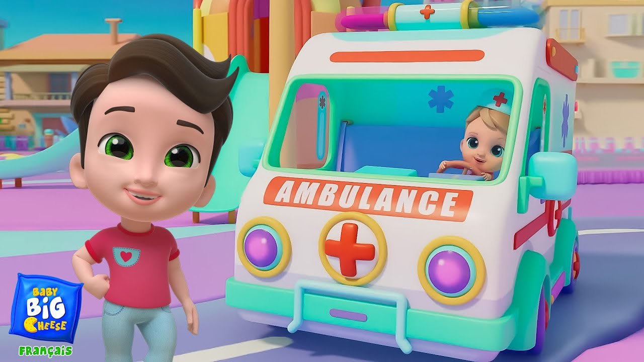 Roues Sur l'Ambulance + Plus Enfants Chansons et Véhicule Rimes en Français