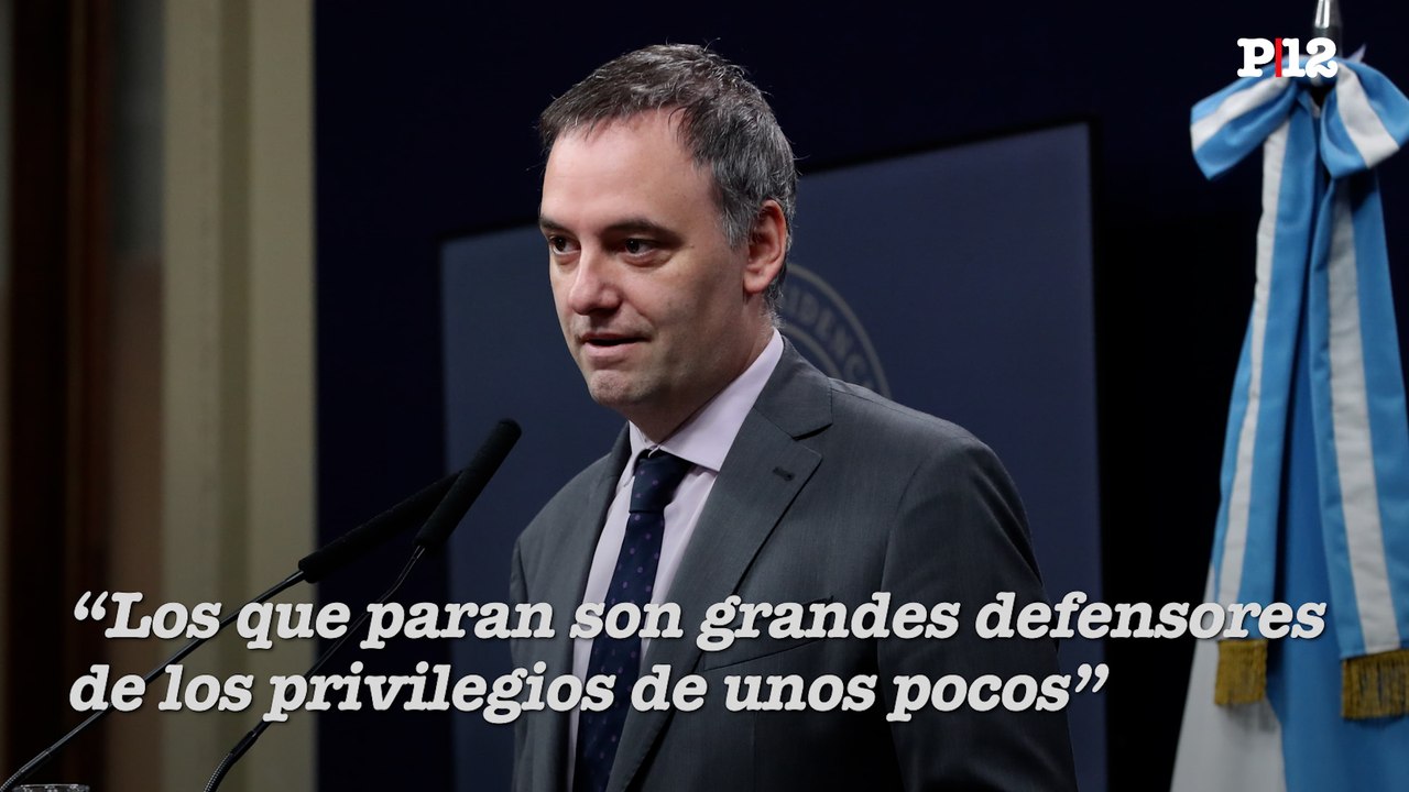 Adorni cuestionó el paro: "Grandes defensores de los privilegios de unos pocos"