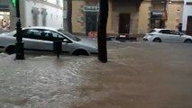 Fuertes inundaciones en Jerez de la Frontera por la DANA que atraviesa España