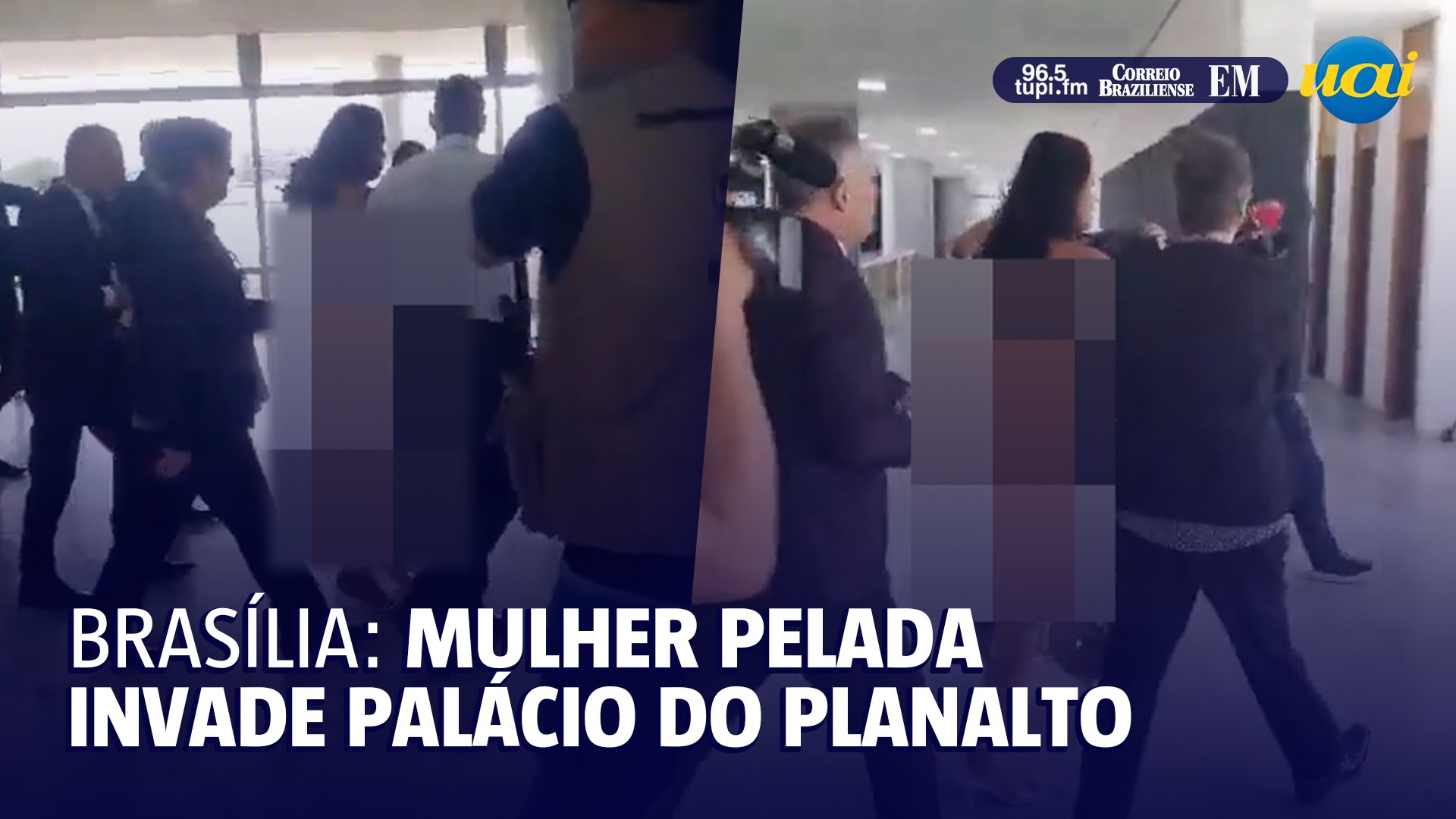 Mulher pelada invade Palácio do Planalto