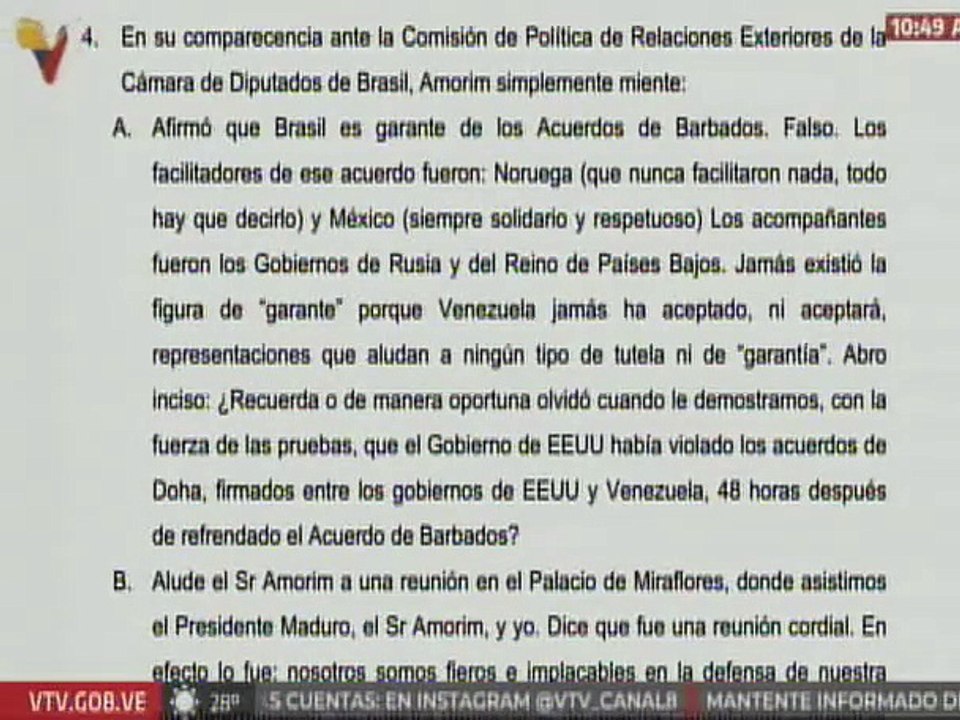 Comunicado | Solicitarán a la AN declarar a Celso Amorim como persona no grata en el país