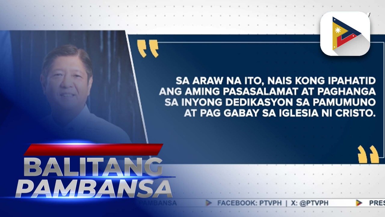 Pres. Marcos Jr. greets INC leader Eduardo Manalo on his birthday