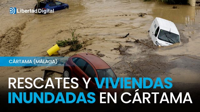 Desbordamiento del Guadalhorce en Cártama causa rescates y viviendas inundadas