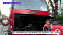 Desalojan unidad del Metrobús por conato de incendio en la CDMX