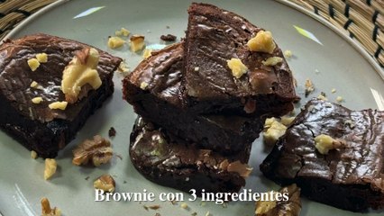 Brownie con 3 ingredientes