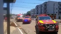 Motociclista sofre ferimentos moderados após forte colisão na Avenida Carlos Gomes