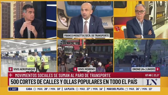 Mogetta remarcó que el paro de transporte de un boicot al gobierno: Un paro político