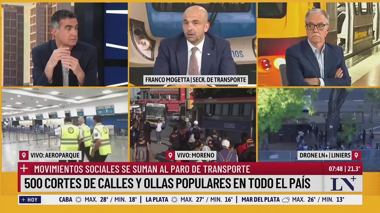 Mogetta remarcó que el paro de transporte de un boicot al gobierno: "Un paro político"