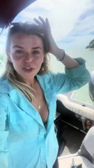 People watch as a massive Stingray tries to eat their Queen Fish off the line!