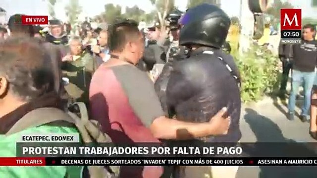 Se registra conato de bronca entre manifestantes y motociclistas en Ecatepec por bloqueos