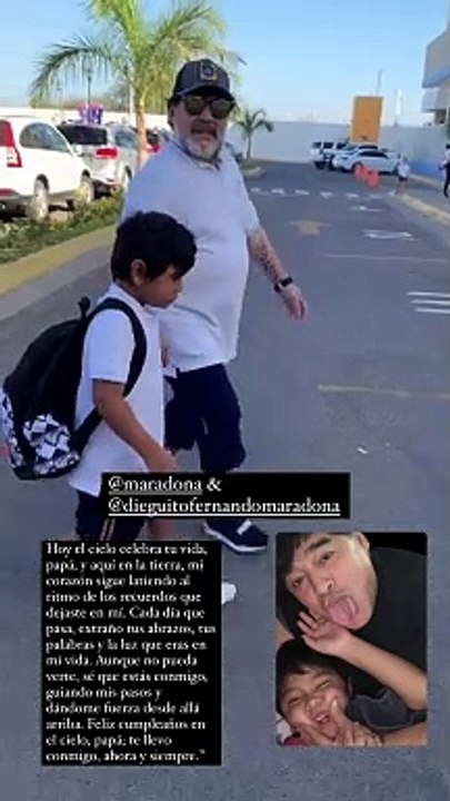 Dieguito Fernando Maradona compartió imágenes inéditas con su padre