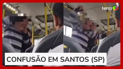 Idoso é agredido dentro de ônibus e revida com 'mata-leão' no litoral de SP