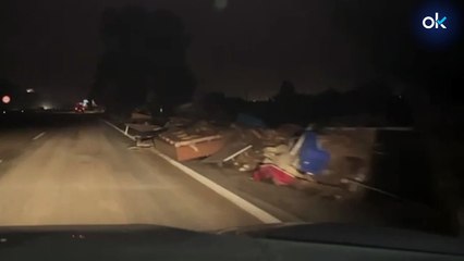 Escenario apocalíptico en la carretera de Valencia tras la peor gota fría del siglo
