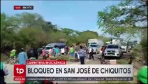 Muere una mujer que se descompensó en un punto de bloqueo en San José de Chiquitos