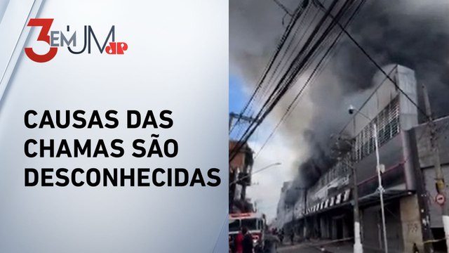 Incêndio em shopping no Brás é controlado após seis horas
