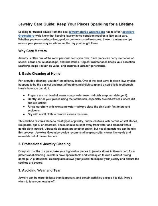 Jewelry Care Guide_ Keep Your Pieces Sparkling for a Lifetime