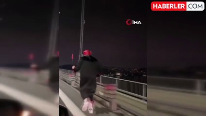 15 Temmuz Şehitler Köprüsü'nde Kostümle Koşan Şahıs Yakalandı