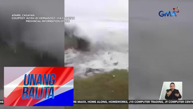 Bagyong Leon, nagdudulot ng malalakas na alon, ulan, at hangin sa Cagayan at Batanes | Unang Balita