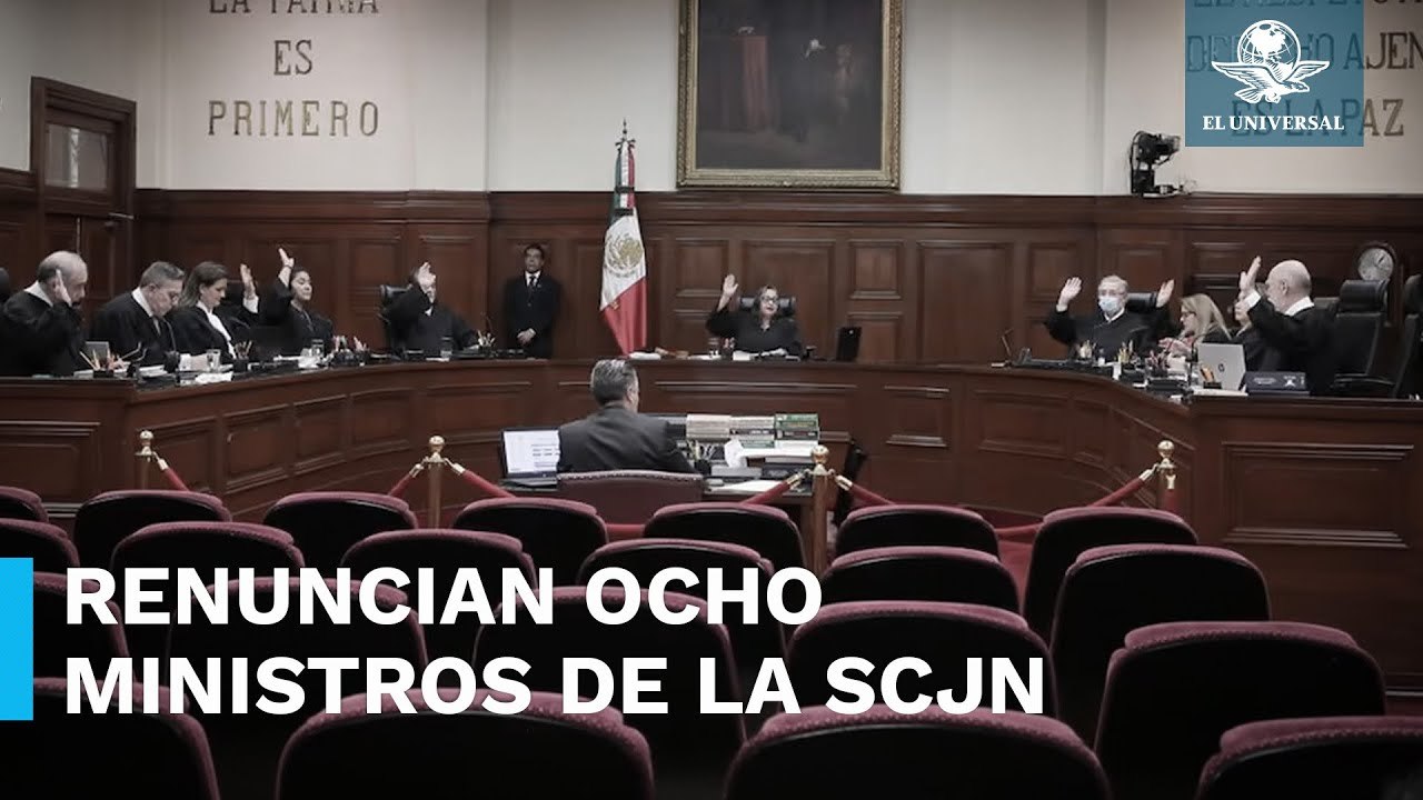 Ocho ministros renuncian ante el Senado; permanecen tres integrantes de la SCJN