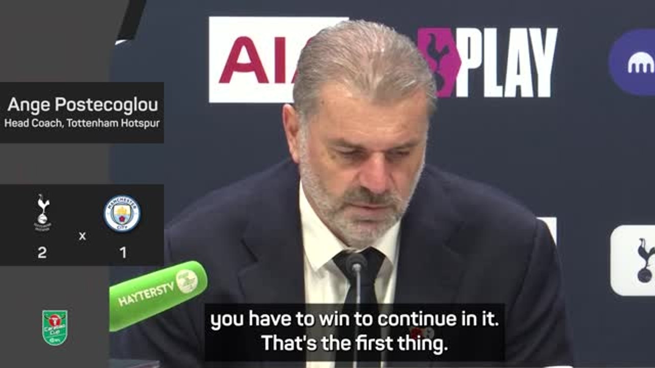 Postecoglou happy with resilient Spurs win over Man City