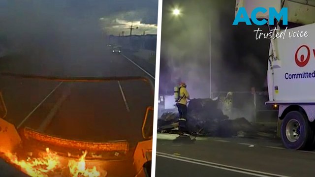 Garbage truck catches alight after lithium-ion battery disposed of in recycling bin