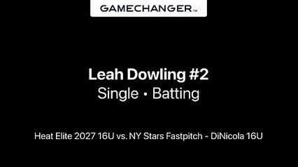 Leah Dowling Single vs. NY Stars Fastpitch - DiNicola 16U