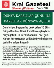 DÜNYA KARSLILAR GÜNÜ İLE KARSLILAR DÜNYAYA AÇILDI