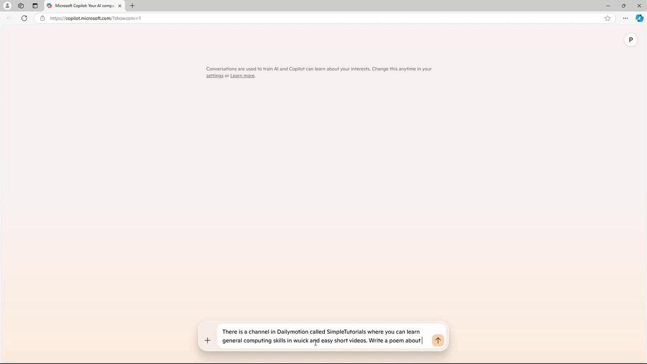 Microsoft Copilot Course Section 35 Generating Poems