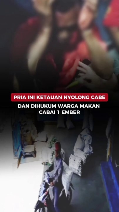 Pria Ini Ketauan Nyolong Cabe dan Dihukum Warga Makan Cabai 1 Ember