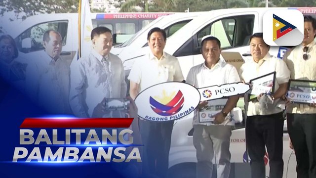 PBBM, pinangunahan ang distribusyon ng Patient Transport Vehicles mula sa PCSO