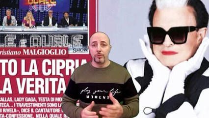 Il travestimento di Cristiano Malgioglio è solo apparenza, sotto il trucco la verità