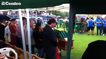 Roseto, lettera del calciatore ai funerali del presidente