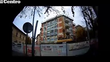 L'Aquila, via all'abbattimento del palazzo del benzinaio