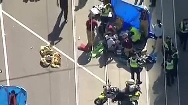 Le immagini dall'alto dopo che il Suv ? piombato sulla folla in centro a Melbourne