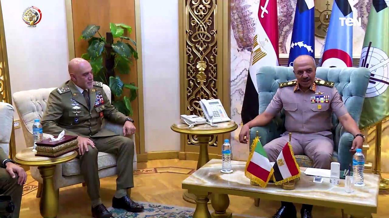 الفريق أحمد خليفة رئيس أركان حرب القوات المسلحة يلتقي قائد القوات البرية الإيطالية