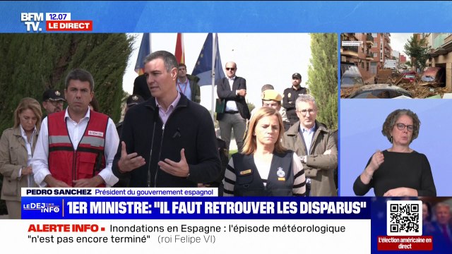 Nous allons être à vos côtés : le président du gouvernement espagnol s'adresse aux sinistrés après les inondations
