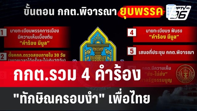 กกต.รวม 4 คำร้อง ทักษิณครอบงำ เพื่อไทย เป็นสำนวนเดียว | เข้มข่าวค่ำ | 31 ต.ค. 67