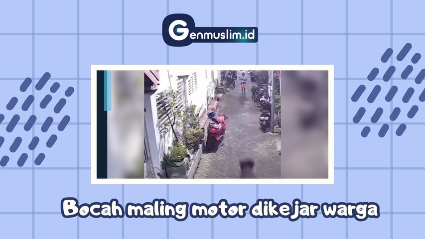 Tiga Bocah Maling Motor Dikejar Warga