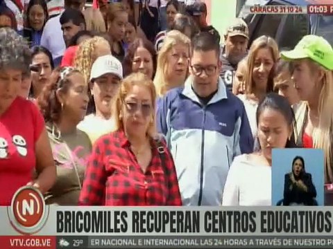 Caracas | Bricomiles reacondiciona el 70 % de las unidades educativas de la pqa. Antímano