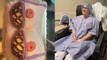 Cancer survivor has "boob voyage party" to say goodbye before double mastectomy