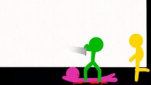 Stickman Fight Animation Epic Battle: Green vs Purple, Yellow