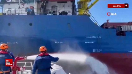 Marmara’da yanan gemi Yalova’da onarımı yapıldıktan sonra yola çıktı