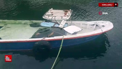 Kırklareli'nde ağlara takılan fazla balık tekneyi batırdı