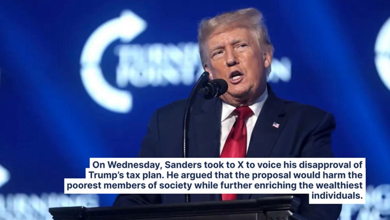 Bernie Sanders Says Trump's Plan To Eliminate All Income Taxes Is Insane Economics: Will Trigger The 'Biggest Transfer Of Wealth In The History Of This Country'