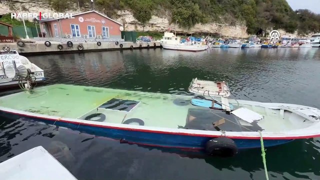 Kırklareli'nde ağlara takılan fazla balık tekneyi böyle batırdı