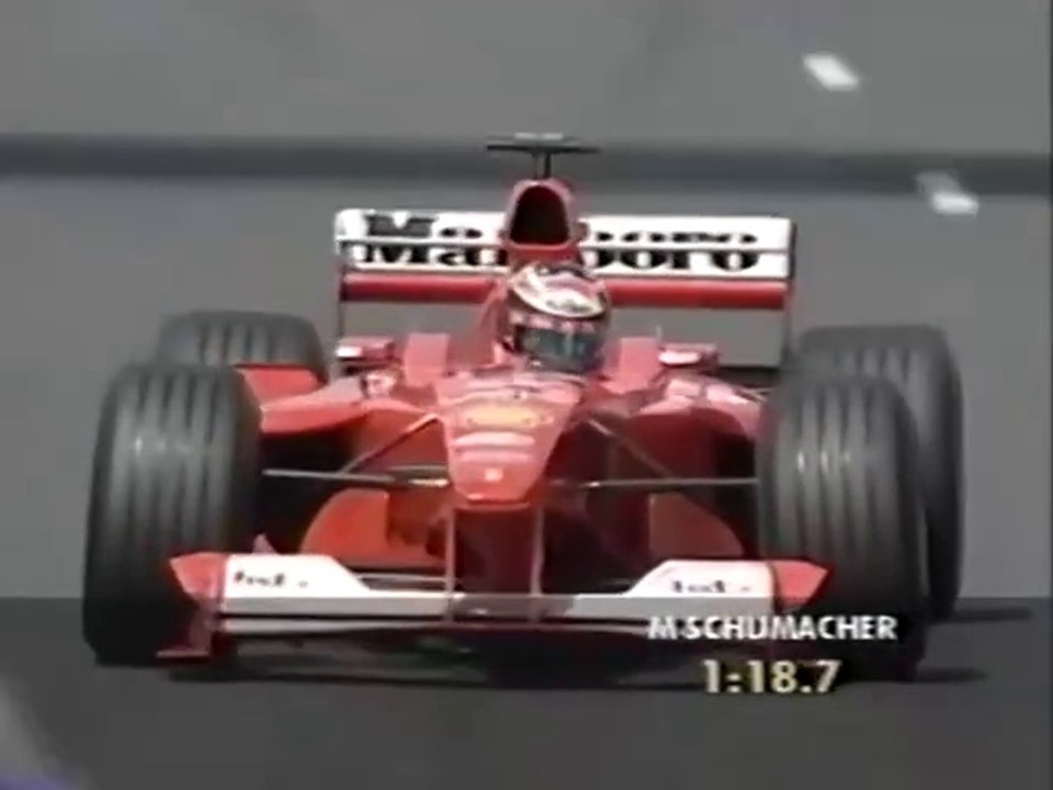 F1 – Michael Schumacher (Ferrari V10) laps in q...