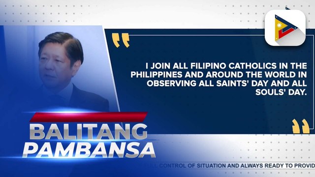 PBBM expresses solidarity with Filipinos in commemoration of #Undas2024