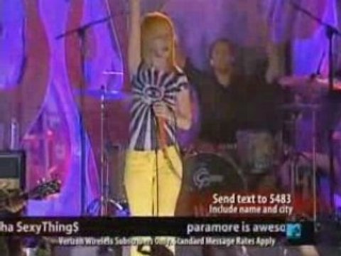 Crush Crush Crush live - Paramore MTV