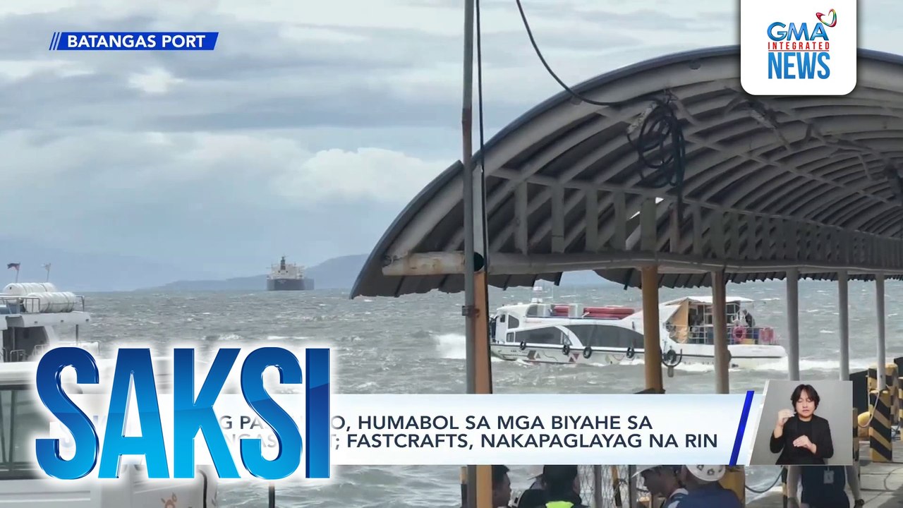 Ilang pasahero, humabol sa mga biyahe sa Batangas Port; fastcrafts, nakapaglayag na rin | Saksi